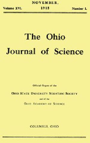 [Gutenberg 54609] • The Ohio Journal of Science, Vol. XVI, No. 1, November 1915